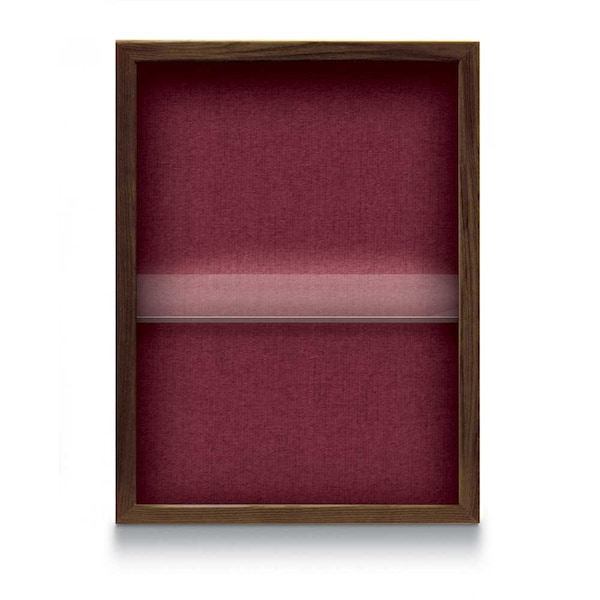 Indoor Enclosed Combo Board, 48"x36", Black Frame/Blue & Rubber